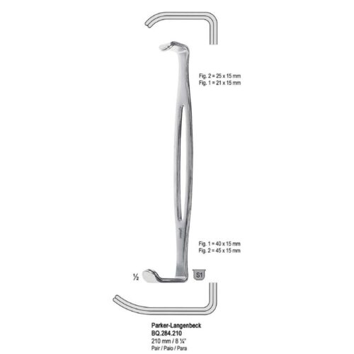 Hak Parker-Langenbeck dwustronny 210mm (para)