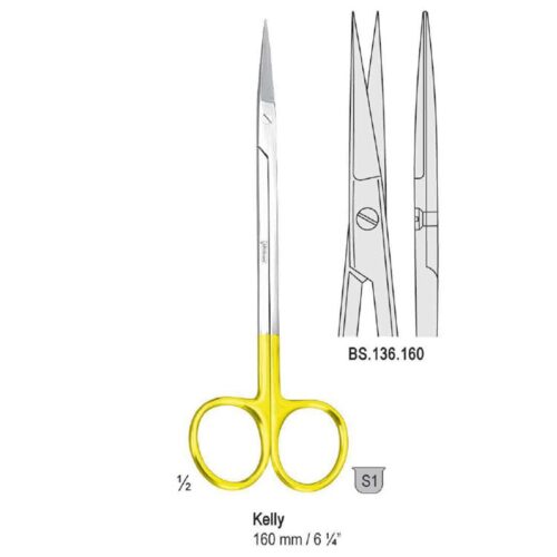 Falcon-Cut Nożyczki Kelly proste 160mm