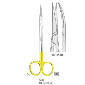 Falcon-Cut Nożyczki Kelly zagięte 160mm
