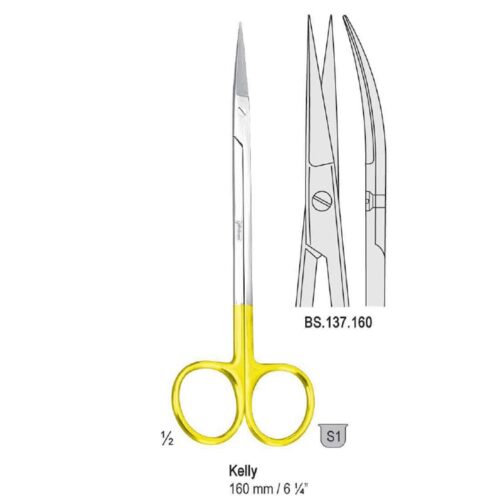 Falcon-Cut Nożyczki Kelly zagięte 160mm