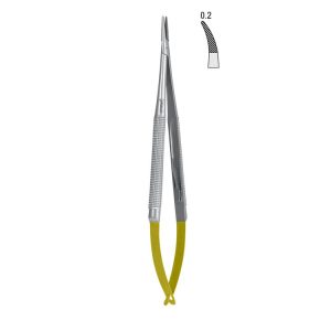 Falcon-Grip Igłotrzymacz mikro zagięty 150mm węglik spiekany
