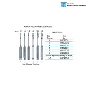 Poszerzacze Peeso 28mm na kątnice asortyment fig. 1-6 (6 szt.)
