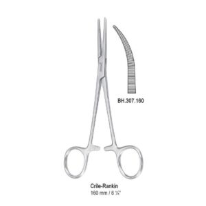 Kleszczyki preparacyjne Mixter ząbkowane zagięte pod kątem 90 260mm