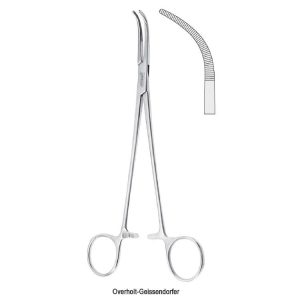 Kleszczyki naczyniowe Bengolea zagięte 1x2 ząbki 260mm