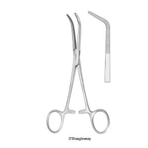 Kleszczyki naczyniowe Kocher-Delicate zagięte 1x2 ząbki 165mm