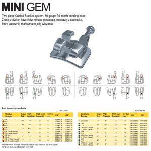 Zamki Mini Gem Roth .018 górna prawa 1