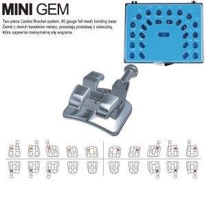 Zestaw zamków Mini Gem Roth .022 5x5 bez haczyka