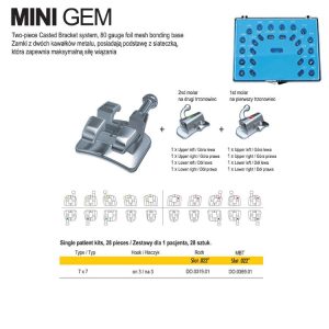 Zestaw zamków Mini Roth .022 5x5 z haczyk. na 3 + 8 rurek (na 67)