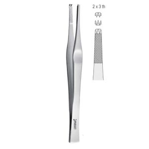 Penseta chirurgiczna Lane 2x3 ząbki 140mm