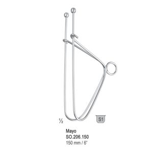 Ramka zamknięta Mayo podwójna na instrumenty z uchwytem pierścieniowym 150mm
