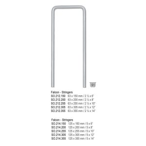 Ramka otwarta Falcon-Stringers na instrumenty z uchwytem pierścieniowym 63x150mm