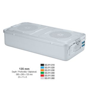 1/1 Kontener Falcon perforowana pokrywa+nieperforowana wanna 580x280x135mm czerwony