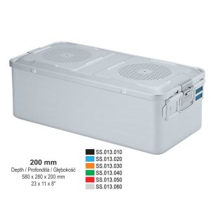 1/1 Kontener Falcon perforowana pokrywa+nieperforowana wanna 580x280x200mm zielony