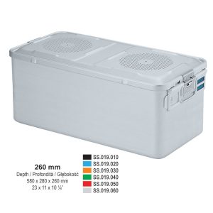 1/1 Kontener Falcon perforowana pokrywa+perforowana wanna 580x280x260mm zielony