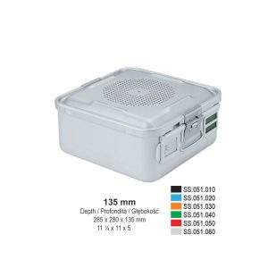 1/2 Kontener Falcon perforowana pokrywa+nieperforowana wanna 285x280x135mm zielony