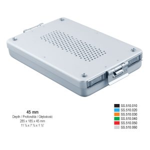 Kontener stomatologiczny perforowany 310x190x40mm złoty