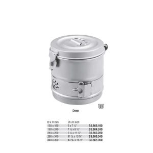 Puszka do sterylizacji głęboka 150 x 190mm