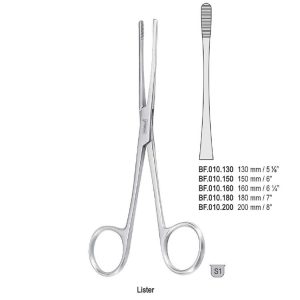 Kleszcze Bozemann do materiałów opatrunkowych ząbkowane proste 275mm