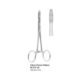 Kleszcze Bozemann do materiałów opatrunkowych ząbkowane w kształcie S 260mm