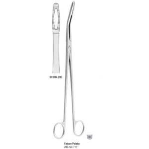 Kleszcze Bozemann do materiałów opatrunkowych ząbkowane w kształcie S 275mm