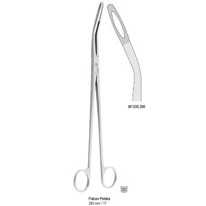 Kleszcze Bozemann do materiałów opatrunkowych wyżłobione w kształcie S 260mm