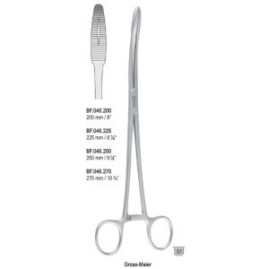 Kleszcze Pelkmann do materiałów opatrunkowych delikatne zagięte 250mm