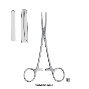 Kleszcze Toennis do histerektomii proste 1x2 ząbki 210mm