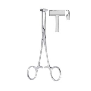 Kleszcze Maingot do histerektomii zagięte 1x2 ząbki 240mm