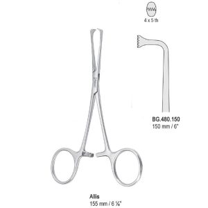 Kleszcze Wertheim do histerektomii zagięte 270mm