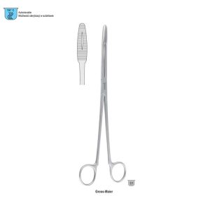 Kleszcze Gross-Maier do materiałów opatrunkowych proste 270mm