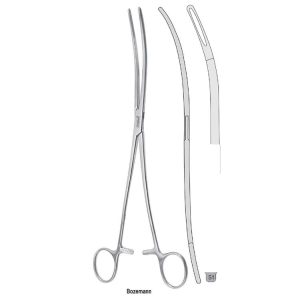 Kleszcze Bozemann do materiałów opatrunkowych wyżłobione w kształcie S 260mm