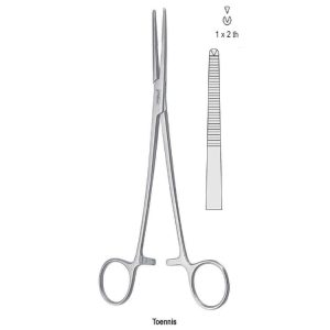 Kleszcze Toennis do histerektomii proste 1x2 ząbki, 210mm