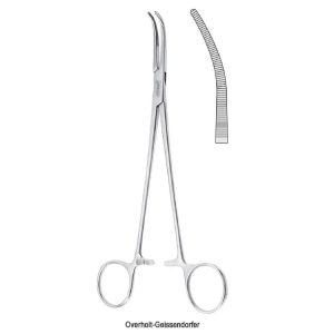 Kleszczyki preparacyjne Overholt-Geissendorfer zagięte 235mm fig.7L