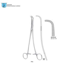Kleszcze Gray do dróg żółciowych w kształcie S 220mm