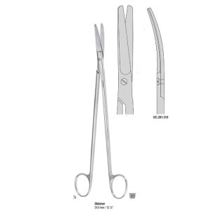 Nożyczki Stelzner odbytnicze zagięte 310mm