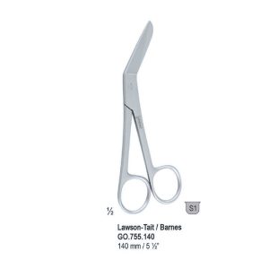 Nożyczki Lawson-Tait / Barnes do episiotomii kątowe 140mm