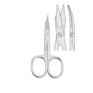 Nożyczki Falcon do manicure zagięte 90mm