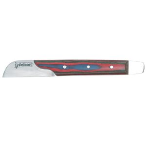 Nóż do gipsu dwustronny, uchwyt drewniany kolorowy 180mm fig.1