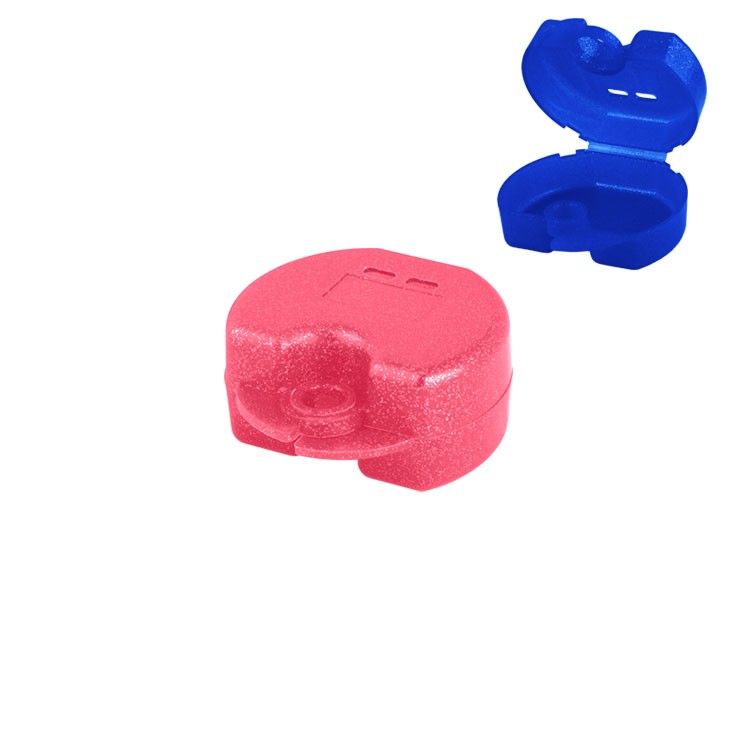 Pudełko ortodontyczne Euro Maxi fluoroscencyjny różowy, 38 x 76 x 64mm (Opak. 10 szt.)