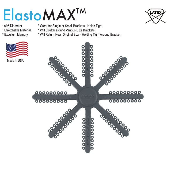 ElastoMax Mini ligatury .095 mm bez lateksu szare (1008 szt.)