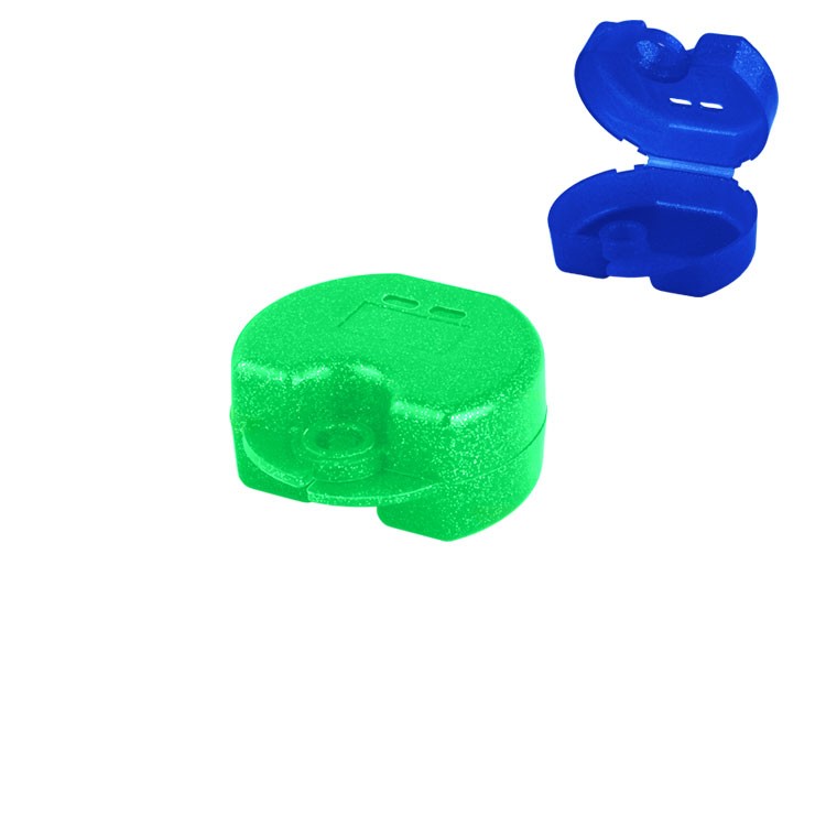 Pudełko ortodontyczne Euro Maxi fluoroscencyjny zielony, 38 x 76 x 64mm (Opak. 10 szt.)