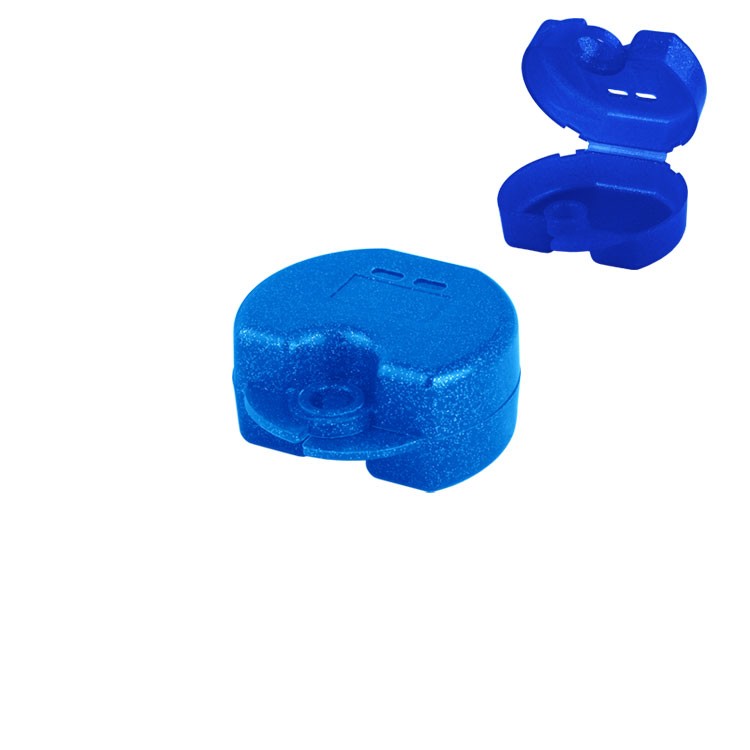 Pudełko ortodontyczne Euro Maxi fluoroscencyjny niebieski, 38 x 76 x 64mm (Opak. 10 szt.)