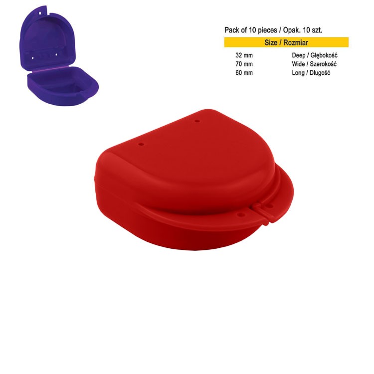 Pudełko protetyczne Classic Midi czerwone 32 x 70 x 60mm (Opak. 10 szt.)