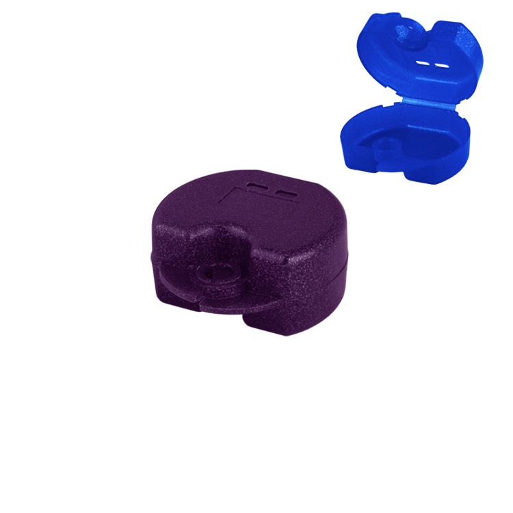 Pudełko ortodontyczne Euro Maxi Metallic purpurowy, 38 x 76 x 64mm (Opak. 10 szt.)