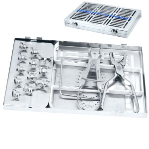 Zestaw do koferdamu fig 3 + Koferdam z lateksu o średniej grubości, zielony miętowy 150x150mm (Opak. 36 szt.)