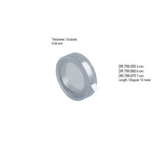 Pasek do formówek bardzo miękki 0.04 mm 7mmx10m