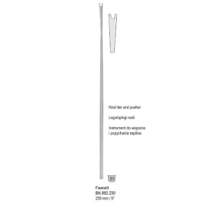 Instrument Fawcett do wiązania i popychania szwów 230mm