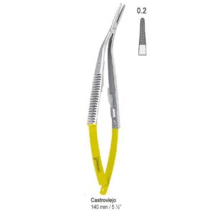 Falcon-Grip Igłotrzymacz Castroviejo podgięty pod kątem 140mm węglik spiekany