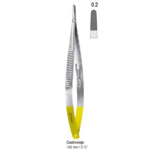 Falcon-Grip Igłotrzymacz Castroviejo prosty 140mm węglik spiekany