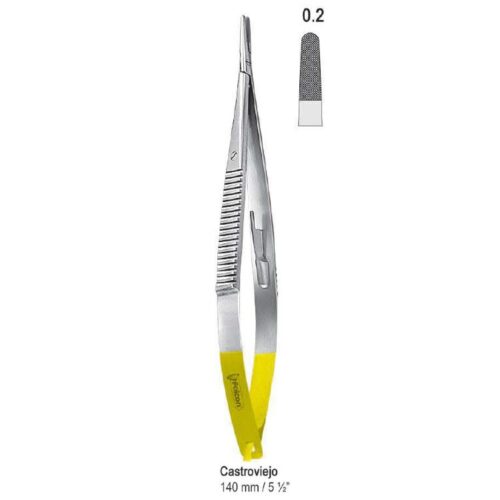 Falcon-Grip Igłotrzymacz Castroviejo prosty 140mm węglik spiekany
